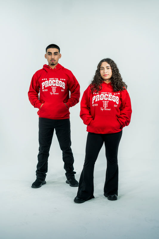 001 TTP HOODIE #unisex (color: red.)